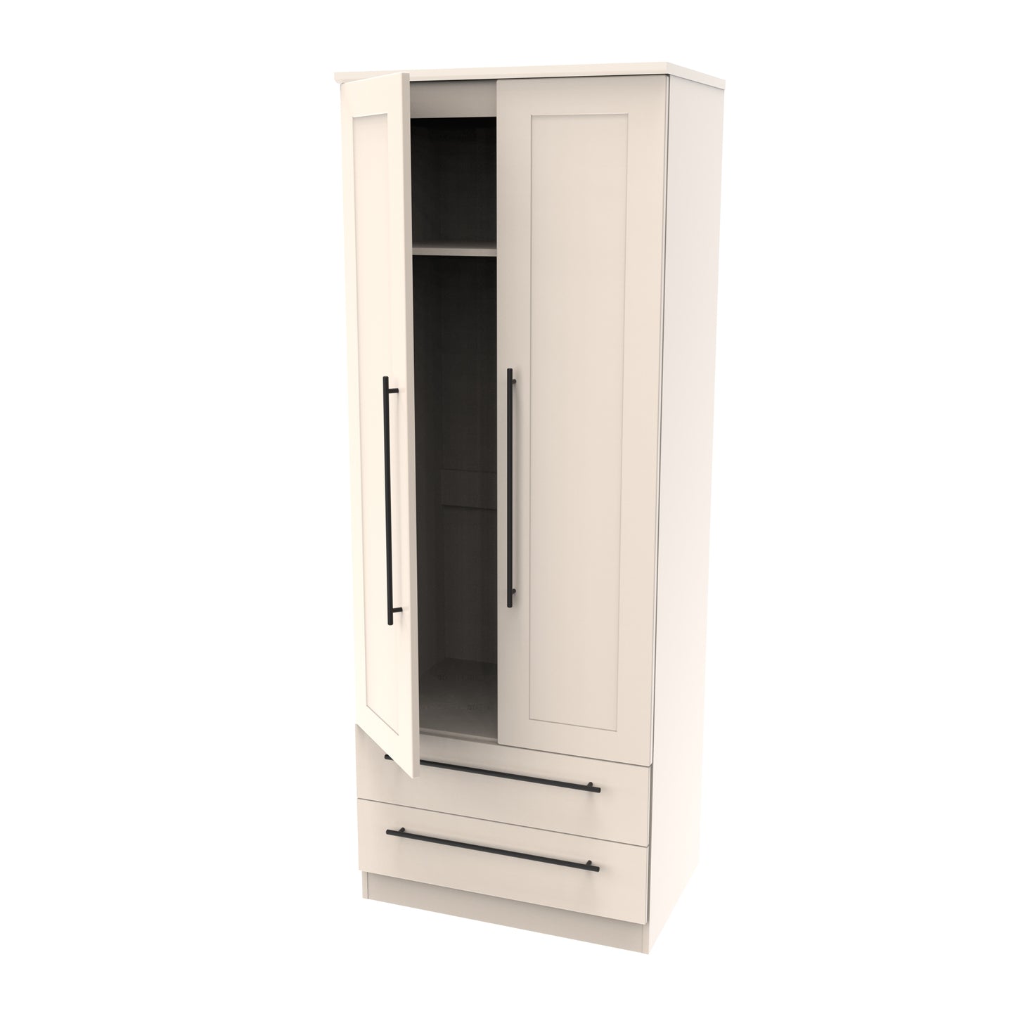 Beverley Tall 2 Drawer Wardrobe in Kashmir Matt