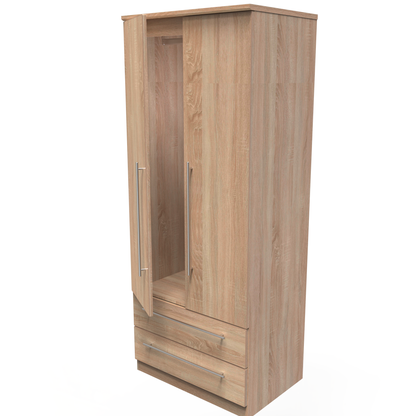 Sherwood 2 Drawer 2 Door Wardrobe Fully Assembled