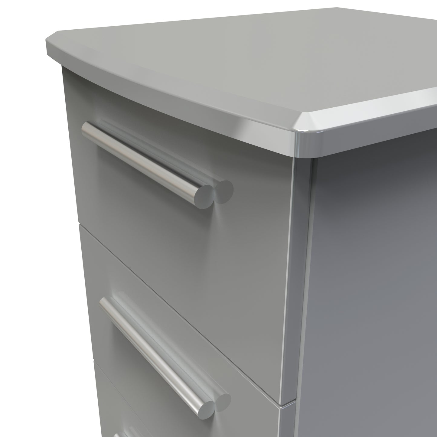 Knightsbridge 2 Drawer Bedside Cabinet Gloss Single Colour