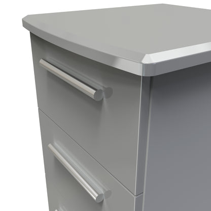 Knightsbridge 2 Drawer Bedside Cabinet Gloss Single Colour
