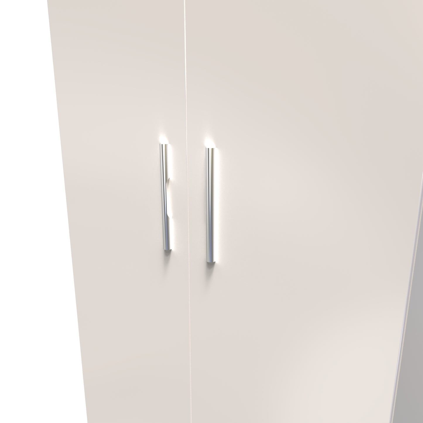 Knightsbridge High Gloss White 2 Door Wardrobe Tall