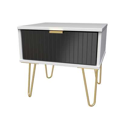 Linear 1 Drawer Bedside Cabinet  with Legs Mixed Colour