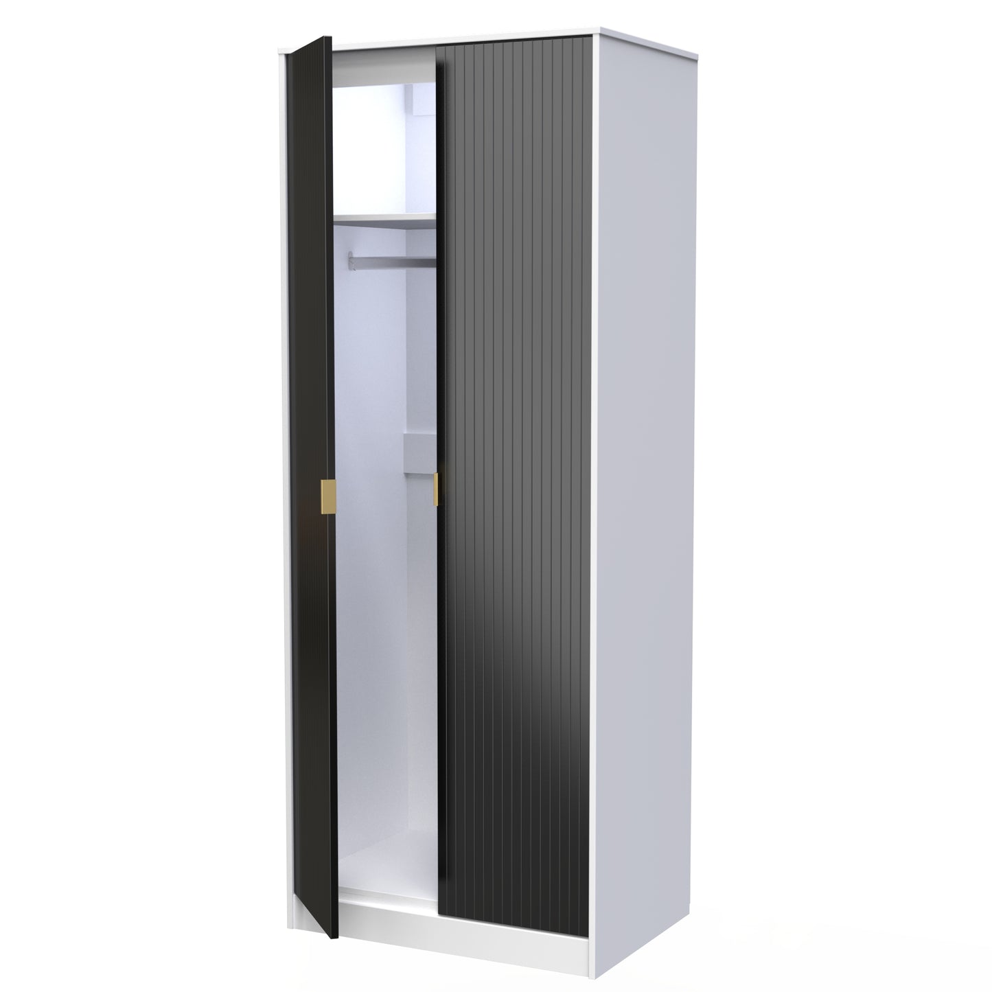 Linear Tall Plain 2 door Wardrobe Mixed colour