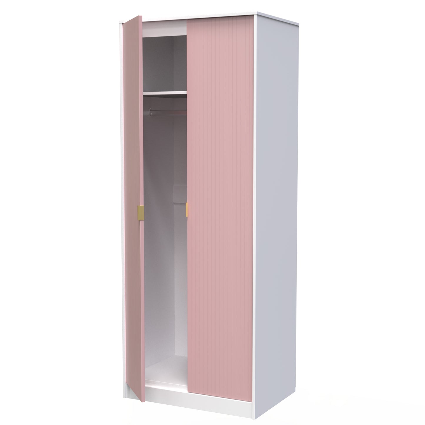 Linear Tall Plain 2 door Wardrobe Mixed colour