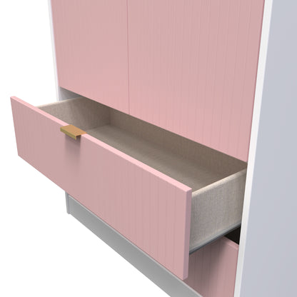 Linear Tall 2 Drawer Wardrobe in 2 Tone finishes