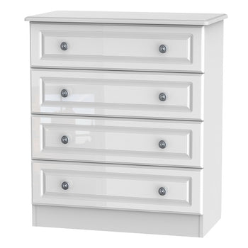 Pembroke High Gloss White 4 Drawer Chest