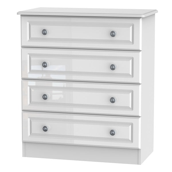Pembroke High Gloss White 4 Drawer Chest