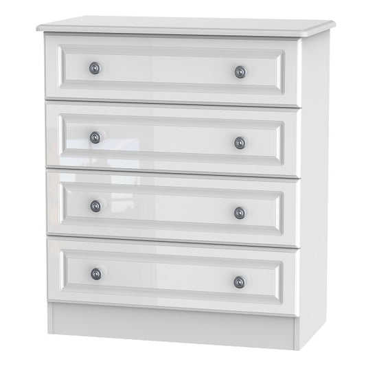 Pembroke High Gloss White 4 Drawer Chest