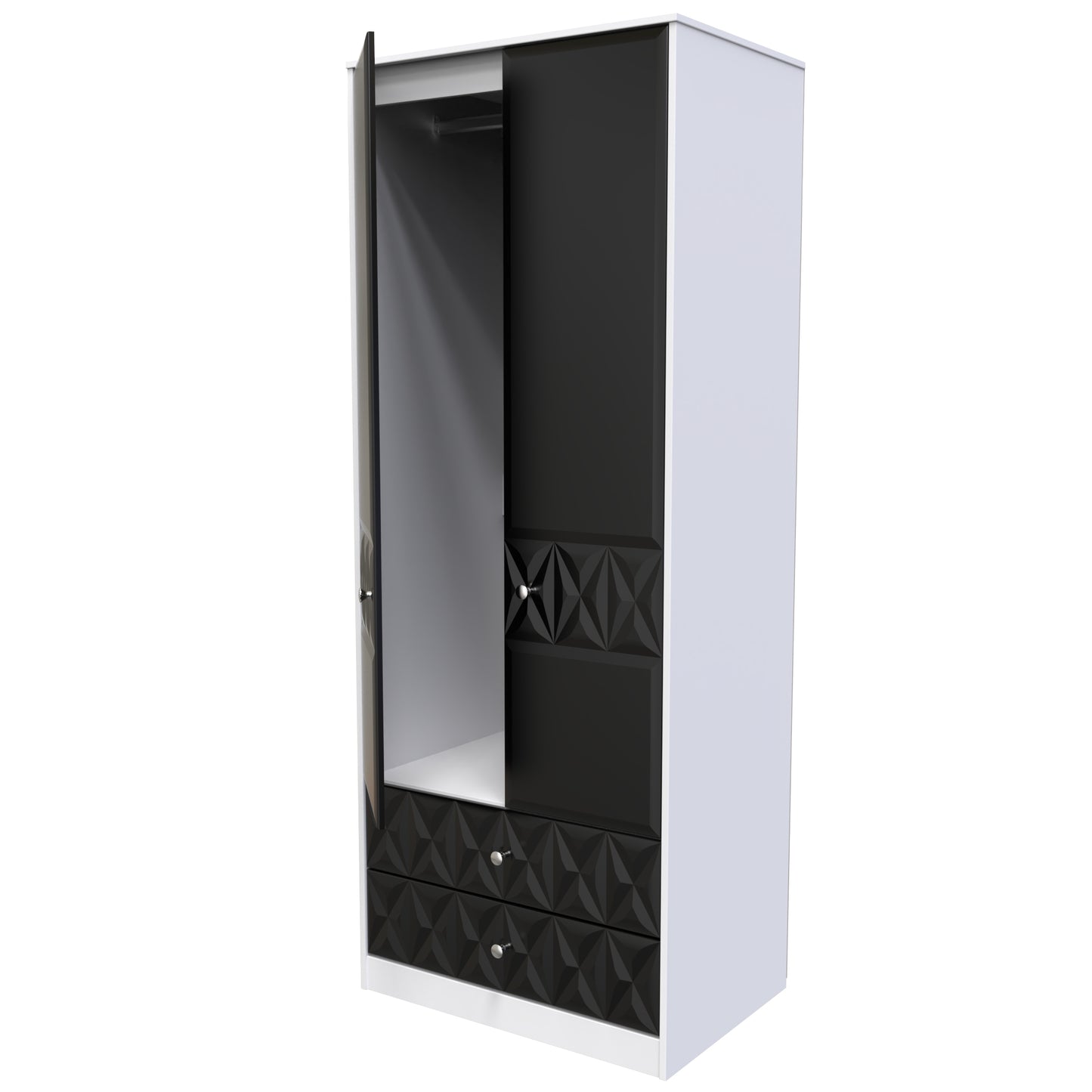 Pixel Tall 2 door 2 Drawer Wardrobe