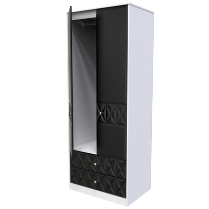 Pixel Tall 2 door 2 Drawer Wardrobe