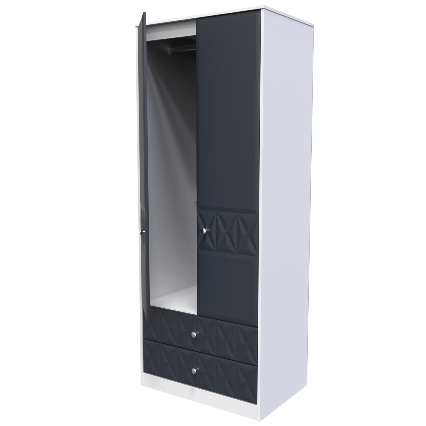 Pixel Tall 2 door 2 Drawer Wardrobe