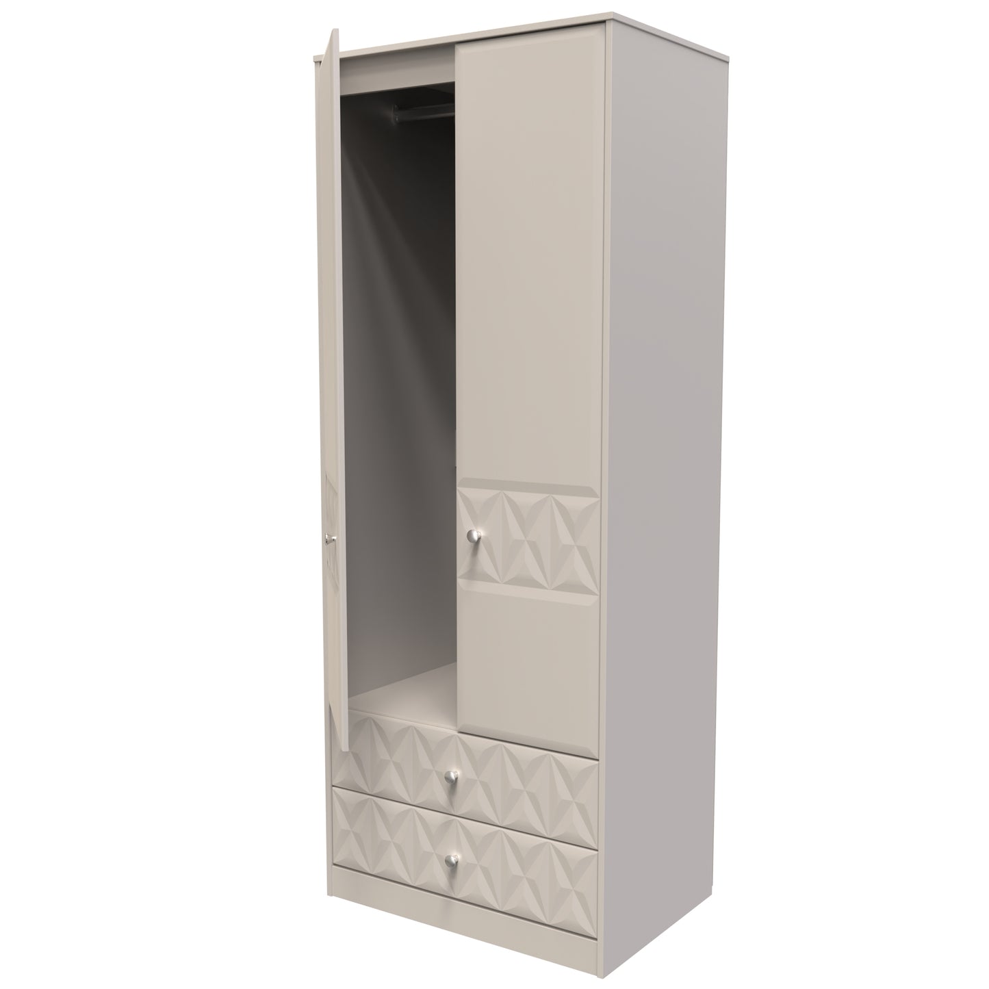 Pixel Tall 2 door 2 Drawer Wardrobe