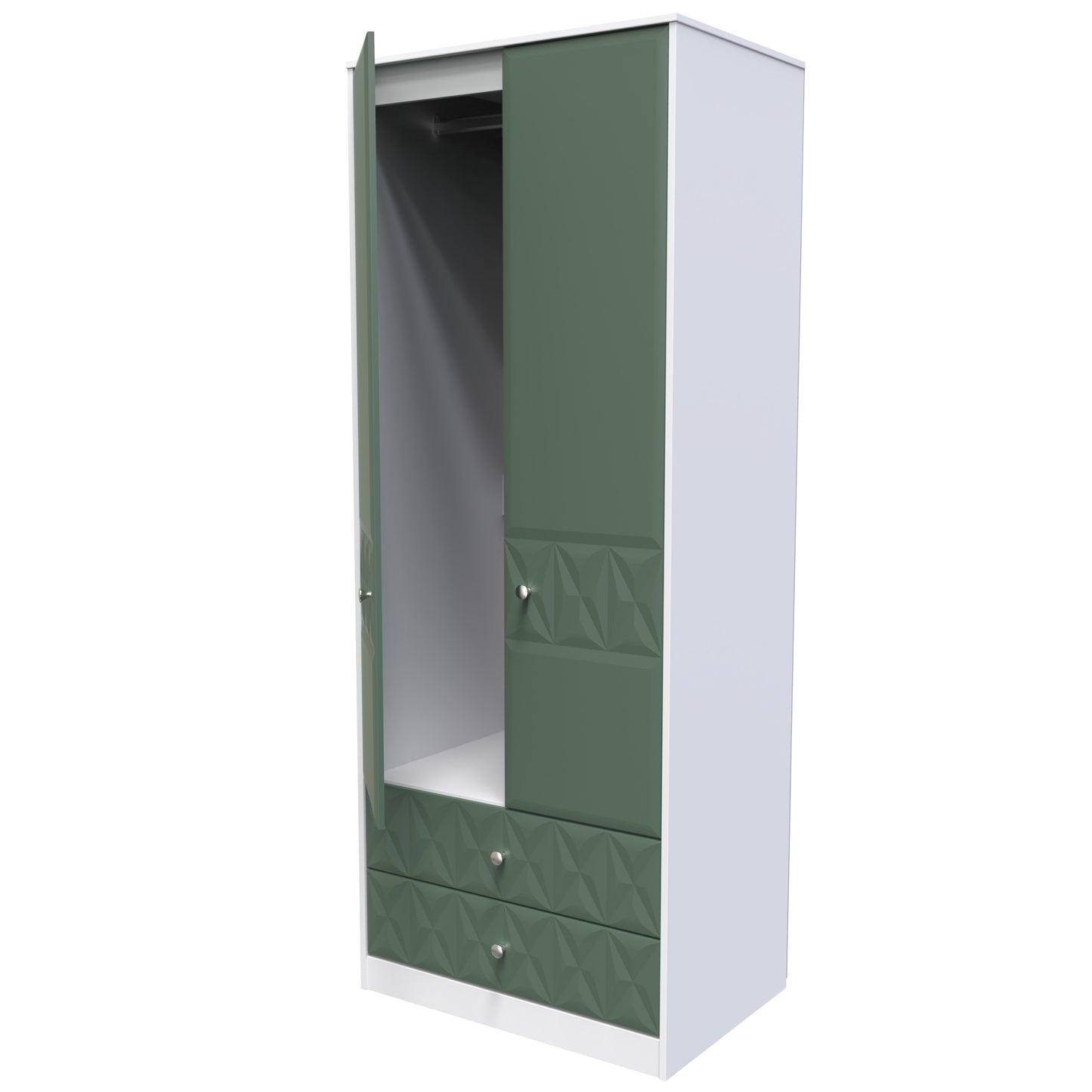 Pixel Tall 2 door 2 Drawer Wardrobe