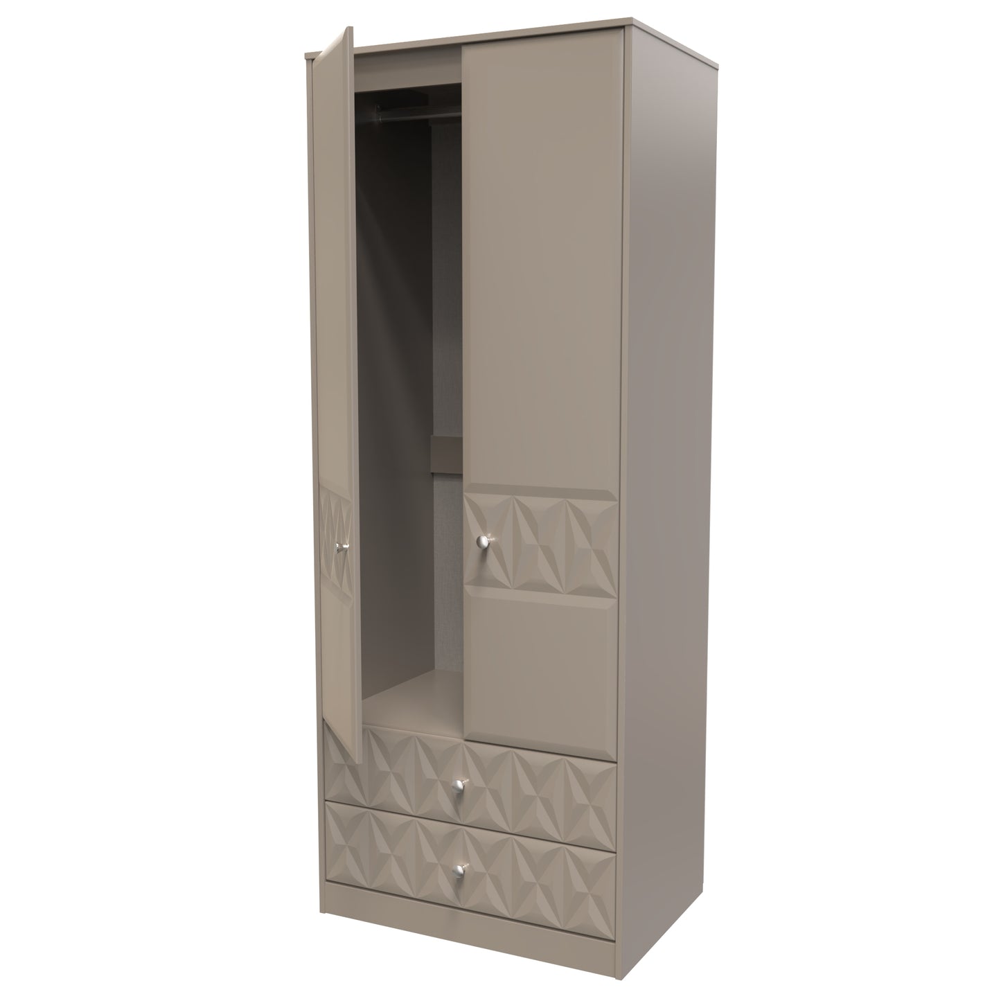 Pixel Tall 2 door 2 Drawer Wardrobe
