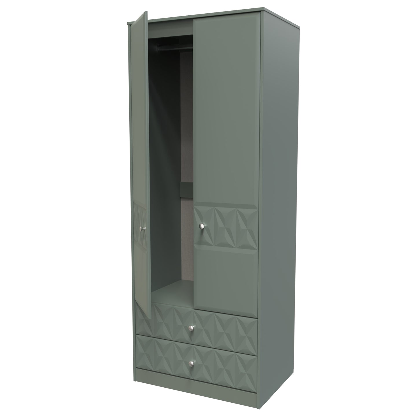 Pixel Tall 2 door 2 Drawer Wardrobe