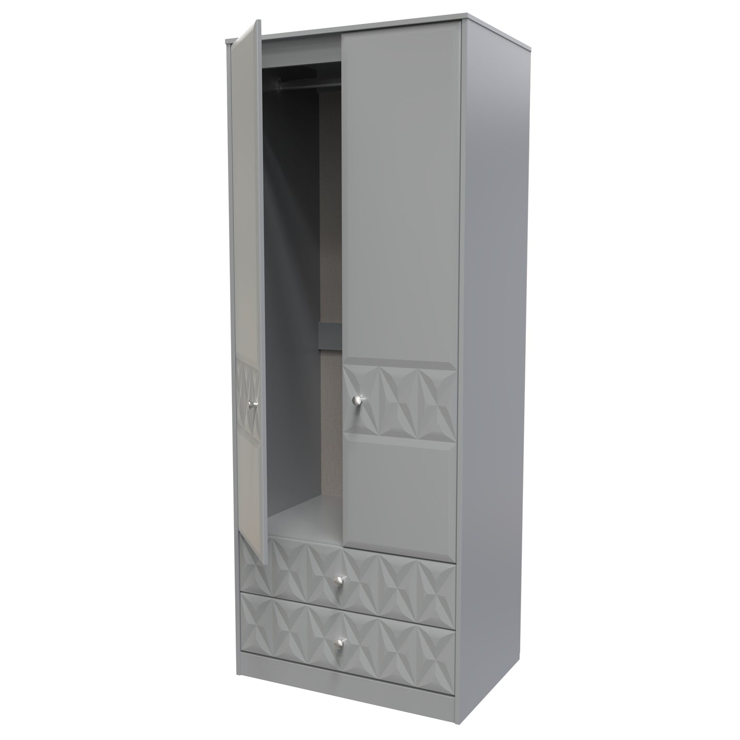 Pixel Tall 2 door 2 Drawer Wardrobe