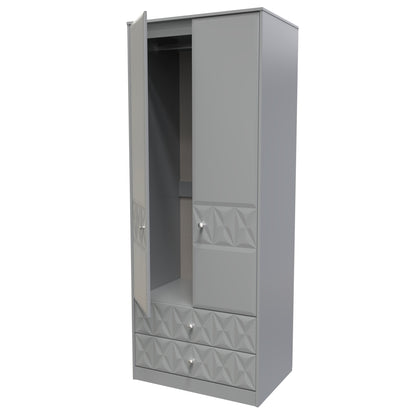 Pixel Tall 2 door 2 Drawer Wardrobe