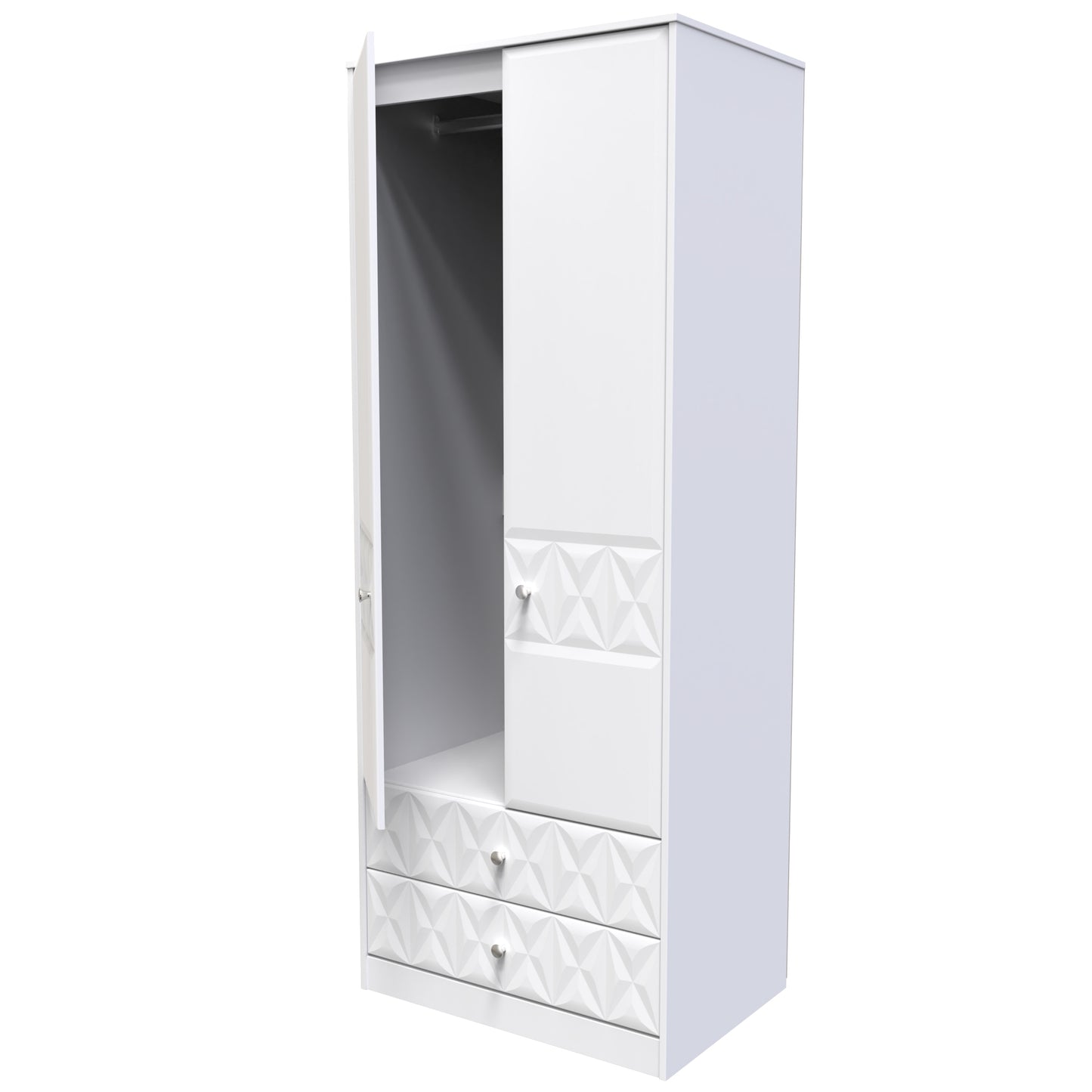 Pixel Tall 2 door 2 Drawer Wardrobe