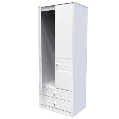 Pixel Tall 2 door 2 Drawer Wardrobe