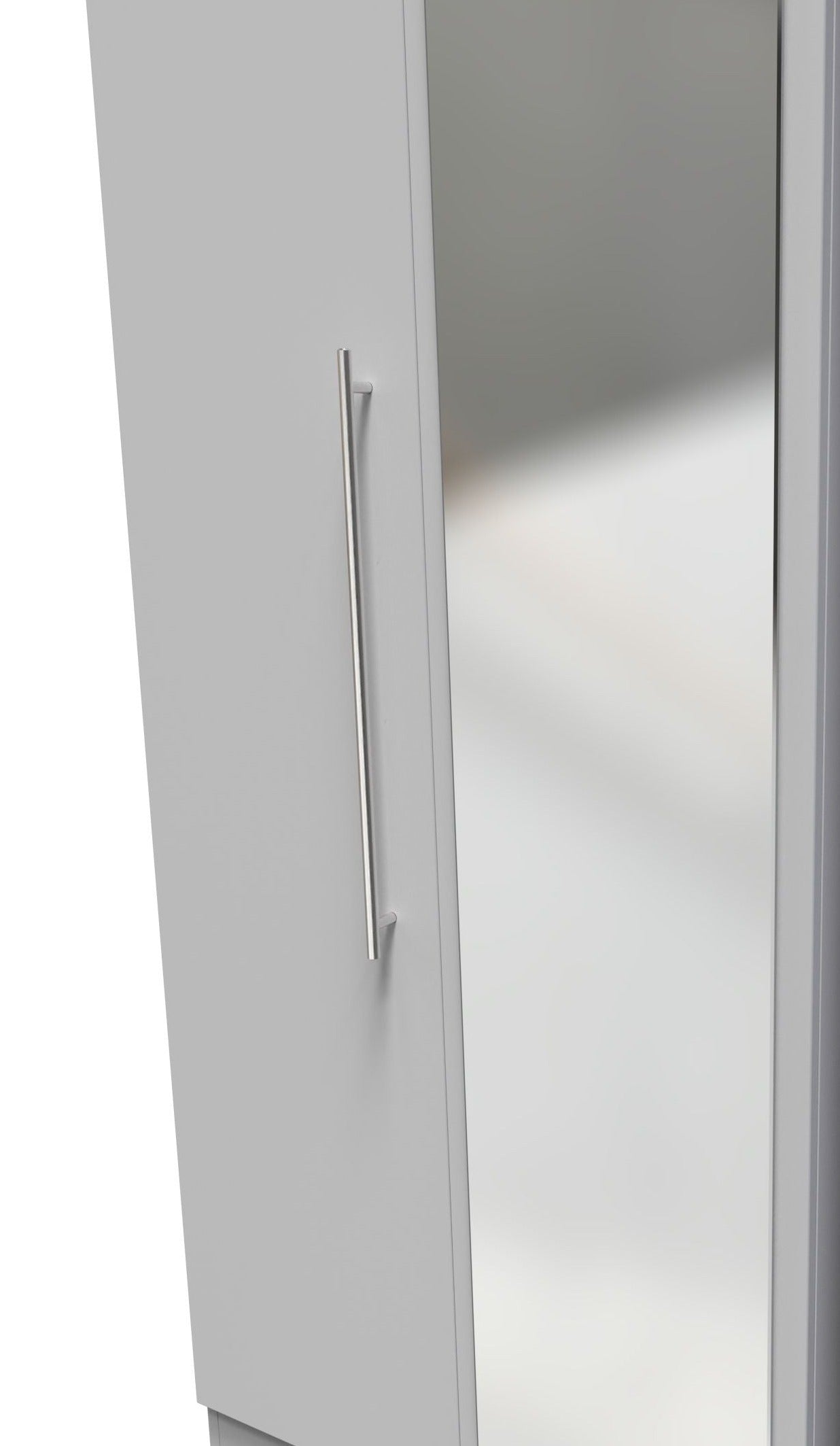 fully assembled 2 door wardrobe with mirror