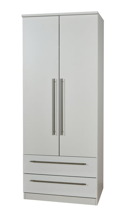 Sherwood 2 Drawer 2 Door Wardrobe Fully Assembled