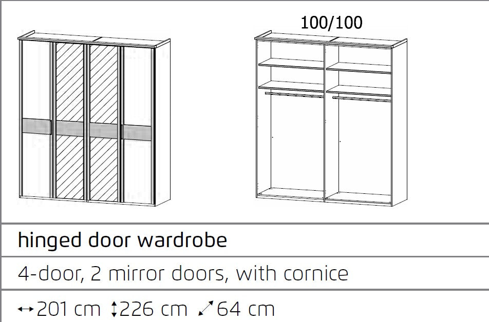 Rauch Junonia Hinged door Wardrobe