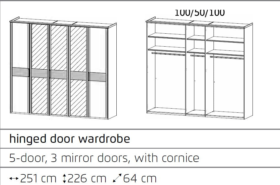 Rauch Junonia Hinged door Wardrobe