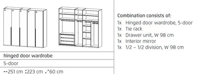 Rauch Montclar White Gloss Wardrobe