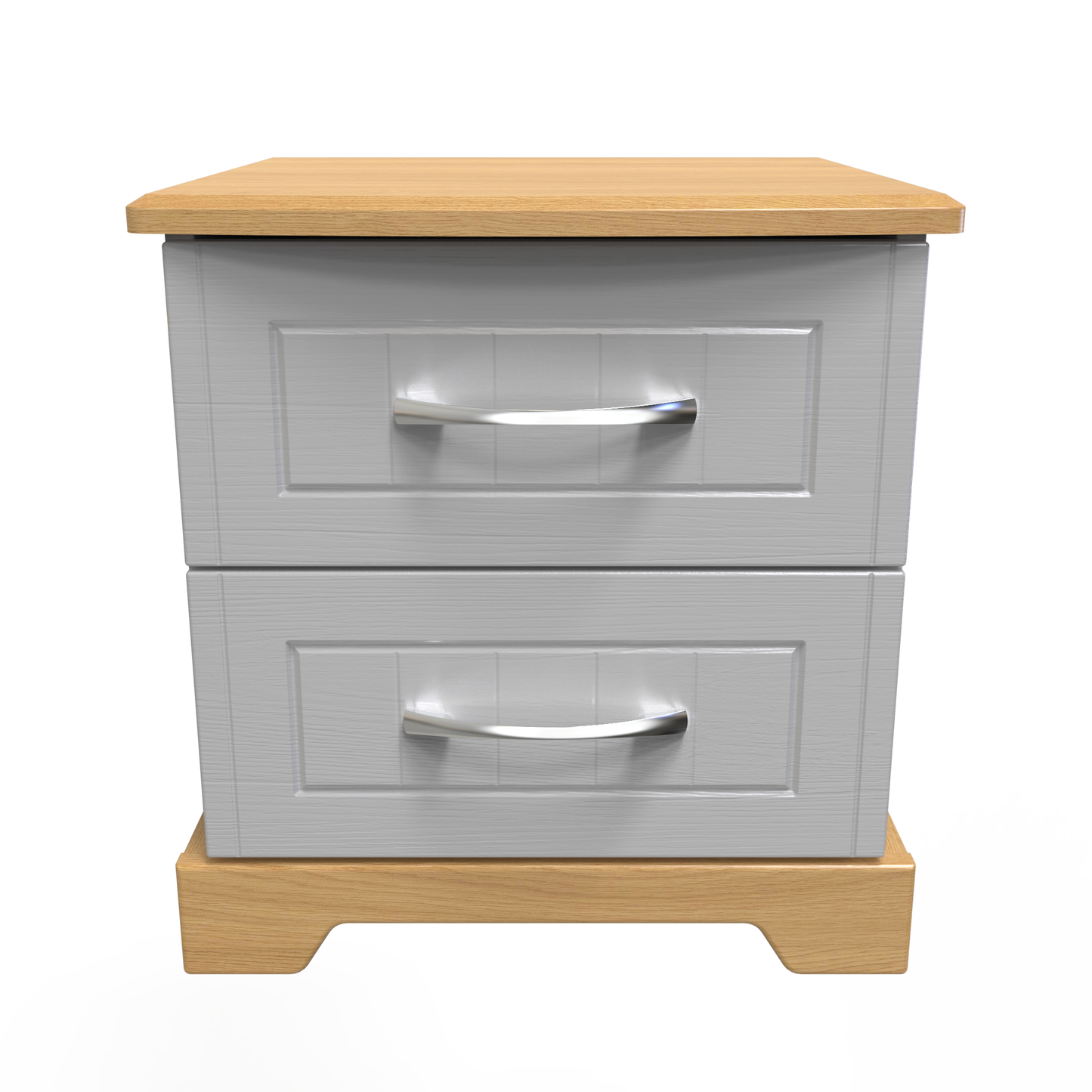 Whitney 2 Drawer Bedside Cabinet with Lock