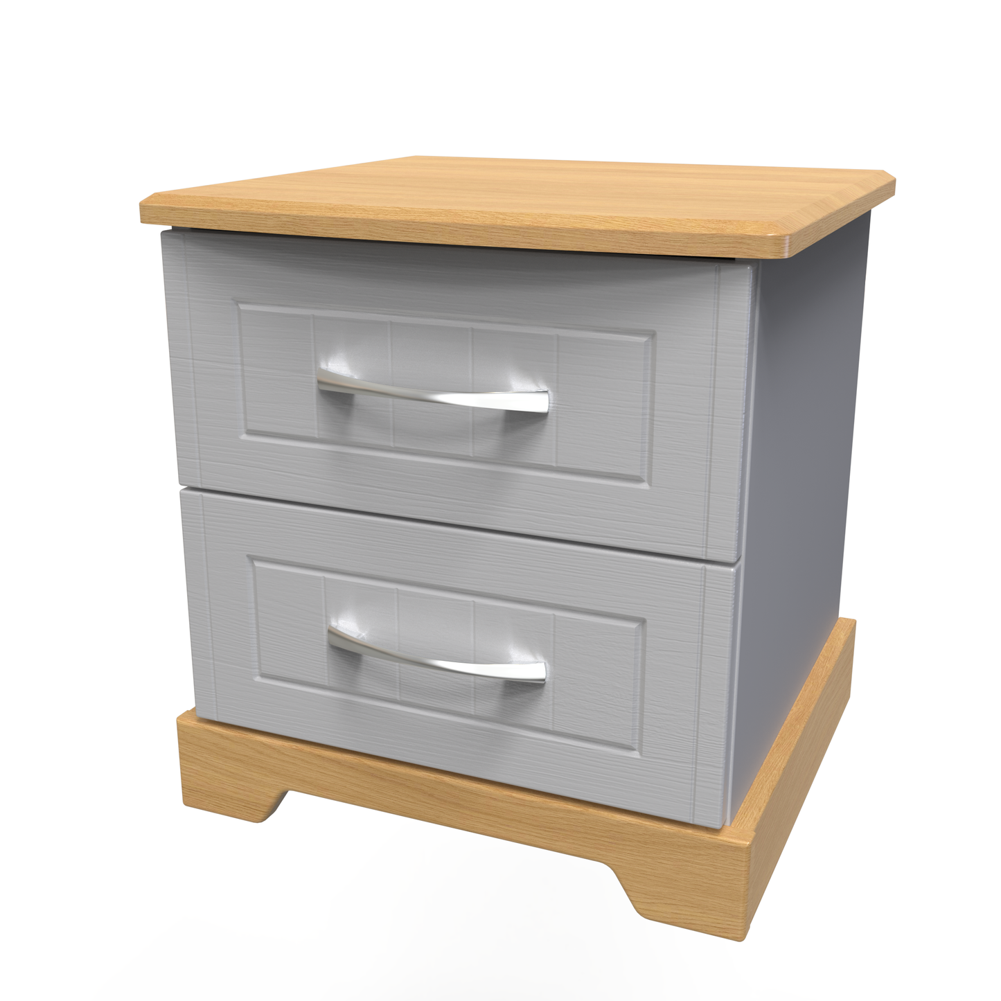 Whitney 2 Drawer Bedside Cabinet with Lock