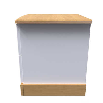 Whitney 2 Drawer Bedside Cabinet with Lock