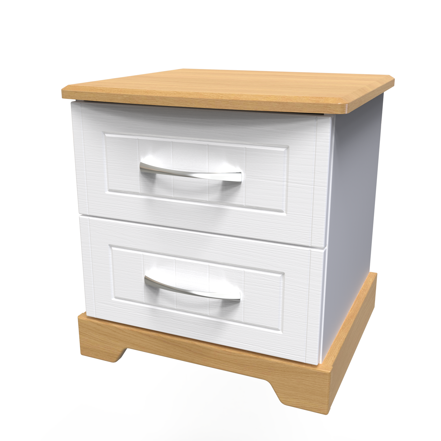 Whitney 2 Drawer Bedside Cabinet with Lock