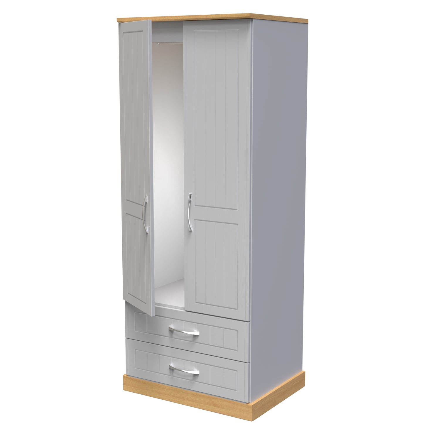 Ready assembled Whitney Tall 2 Drawer Wardrobe