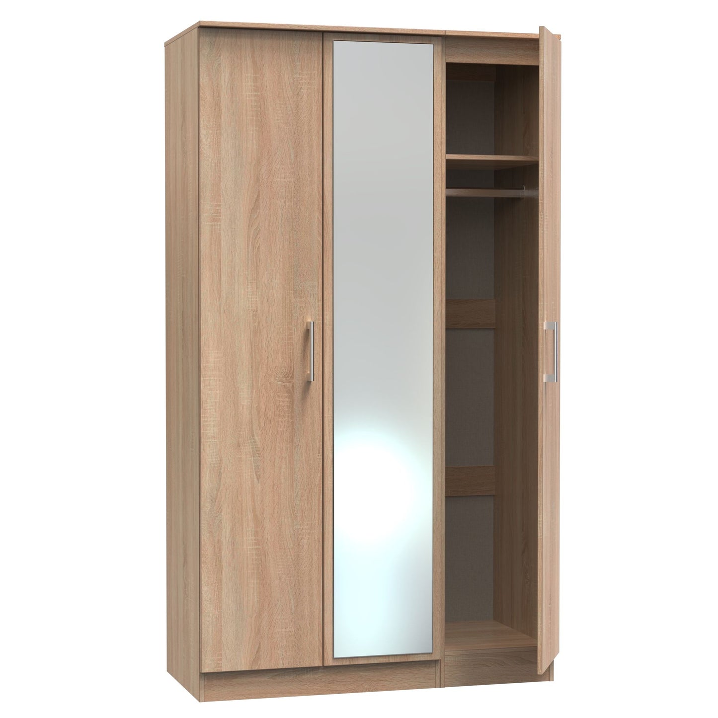 Devon Triple Mirrored Wardrobe