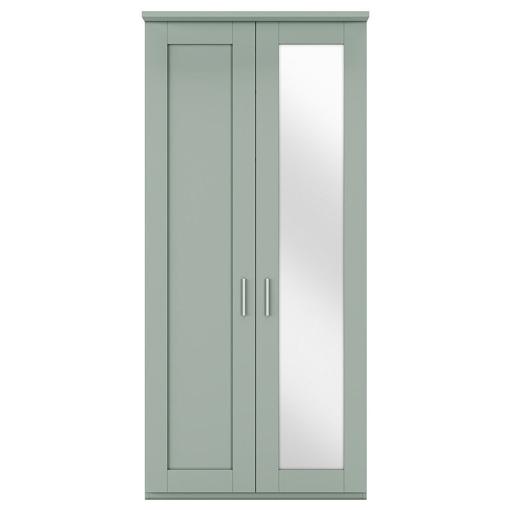 Wiemann Cambridge 2 Door 1 Mirror Wardrobe White