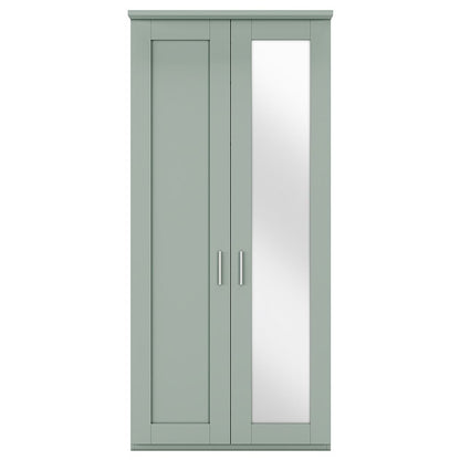 Wiemann Cambridge 2 Door 1 Mirror Wardrobe White