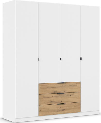 Davos wardrobe with Drawers Plain Fronts