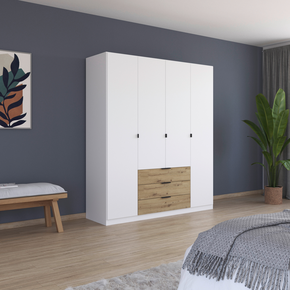Davos wardrobe with Drawers Plain Fronts