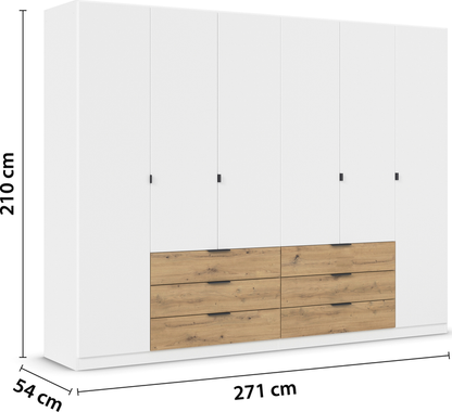 Davos wardrobe with Drawers Plain Fronts