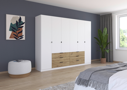 Davos wardrobe with Drawers Plain Fronts