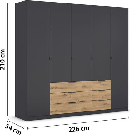 Davos wardrobe with Drawers Plain Fronts