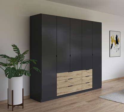 Davos wardrobe with Drawers Plain Fronts