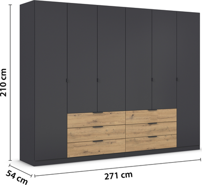 Davos wardrobe with Drawers Plain Fronts
