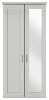 Wiemann Cambridge 2 Door 1 Mirror Wardrobe White