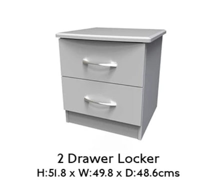 Eve 2 Drawer Bedside Cabinet