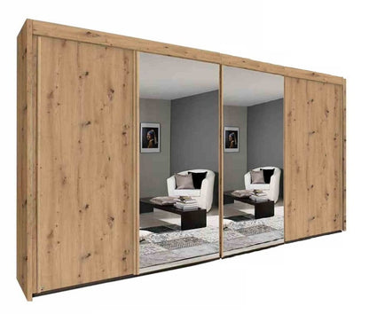Rauch Imperial 4 Sliding Door Wardrobe 320cm With 2 Mirror Door