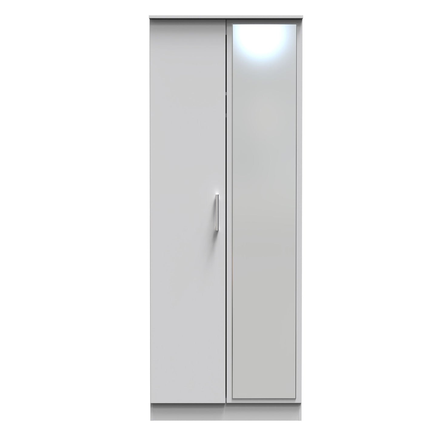 Devon 2ft6in Mirror Wardrobe Tall