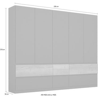 Rauch Winnipeg Wardrobe Gloss finish With Mirrors