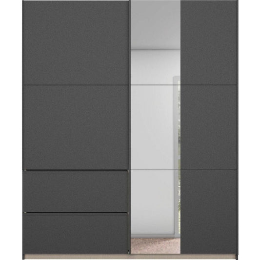 Rauch Sevilla Sliding door wardrobe with Drawers and Mirror