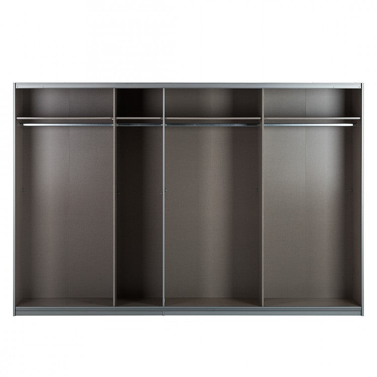 New York Sliding Door Wardrobe Mirrors and Sonoma Oak 315cm